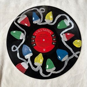 Festive Hand Painted Lights Vinyl Record (Christmas)